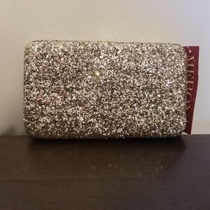 Merona Gold Glitter Hinge Clutch
